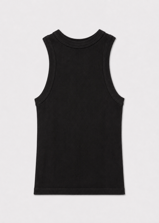 enza costa womens Cashmere Rib Tank in Black