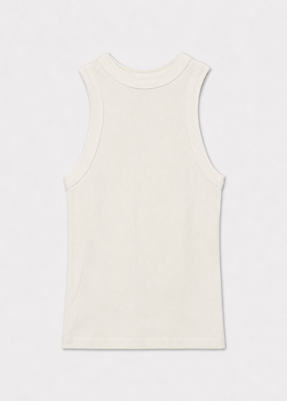 enza costa womens Cashmere Rib Tank in Off White