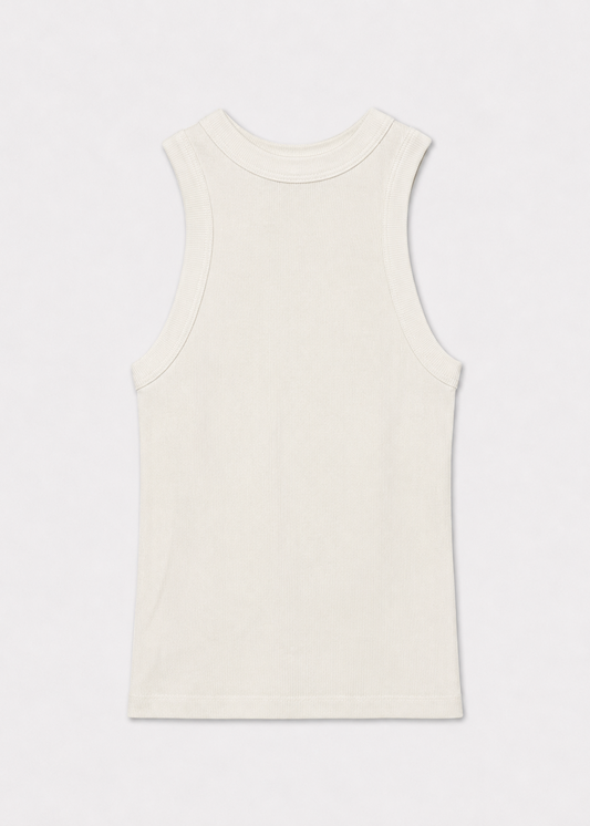 enza costa womens Cashmere Rib Tank in Off White