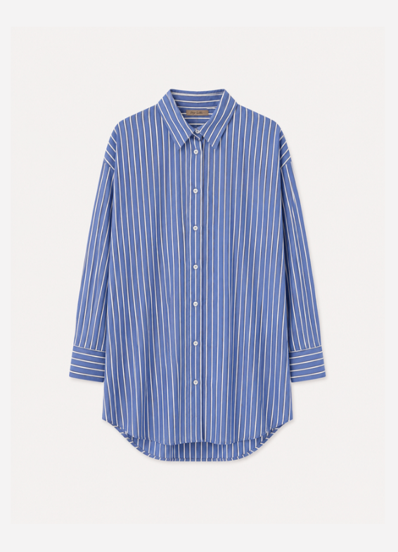 enza costa womens Cotton Poplin Mini Shirt Dress