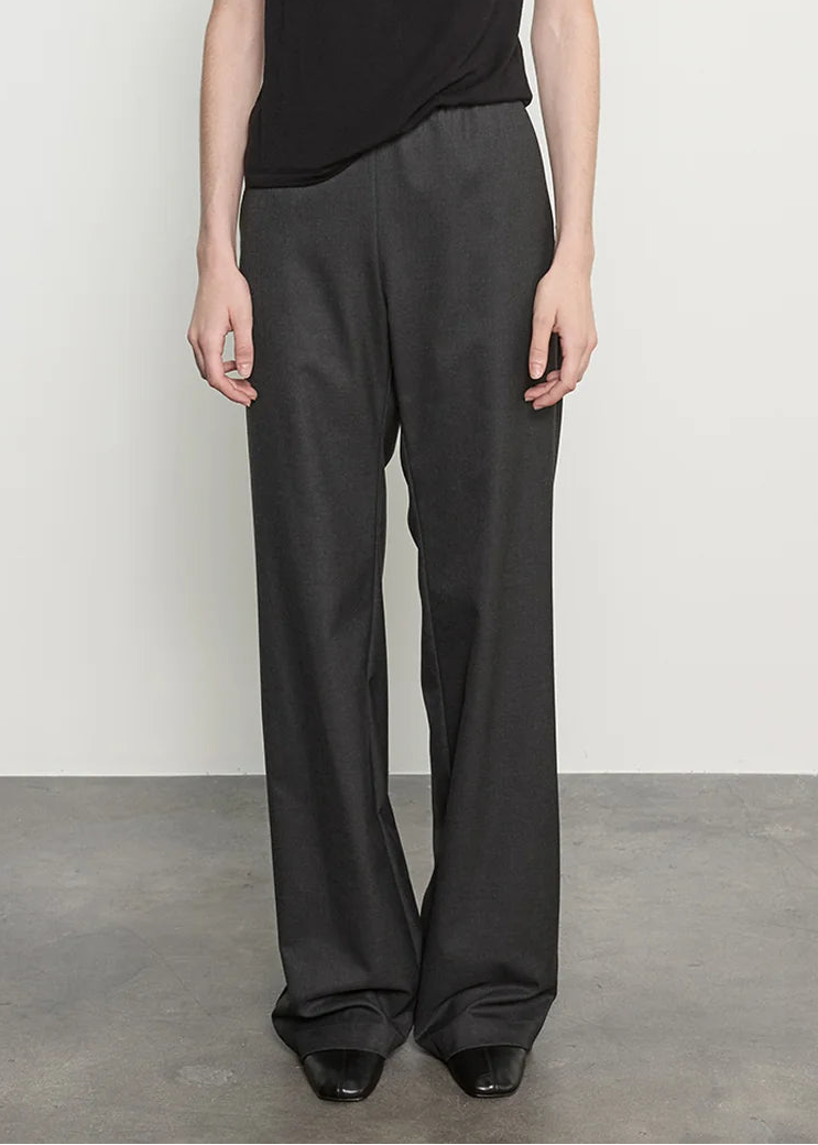 person wearing enza costa womens Suiting Everywhere Pant in Dark Charcoal