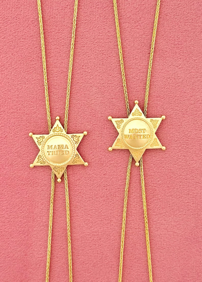 established fine jewelry Star Bolo Necklaces mama tried most wanted 14k yellow gold
