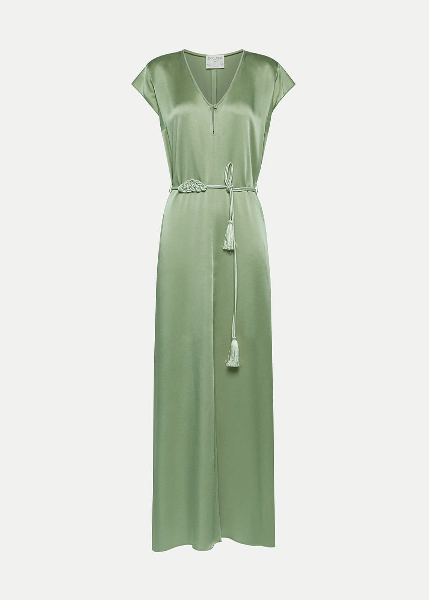 forte forte 14554_my dress Envers Satin Kaftan Dress in Khaki