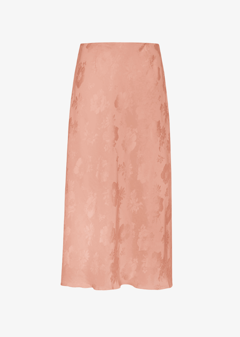 forte forte 14558_myskirt Fluid Bouquet Jacquard Bias Longuette Skirt mousse