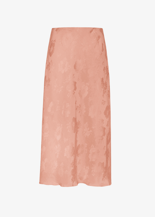 forte forte 14558_myskirt Fluid Bouquet Jacquard Bias Longuette Skirt mousse