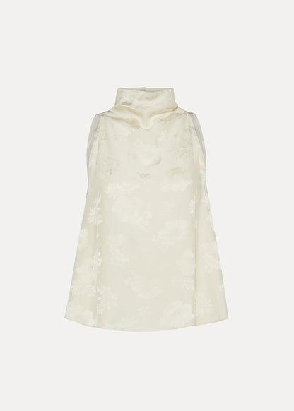 forte forte 14559_mytop Fluid Bouquet Jacquard Bias Top in Beurre