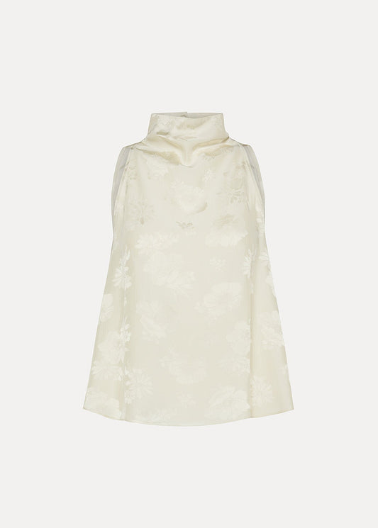 forte forte 14559_mytop Fluid Bouquet Jacquard Bias Top in Beurre