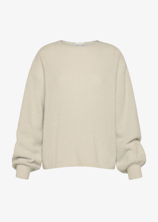 forte forte 14648_myknit Cashmere Bouclé Knit Sweater in Beurre