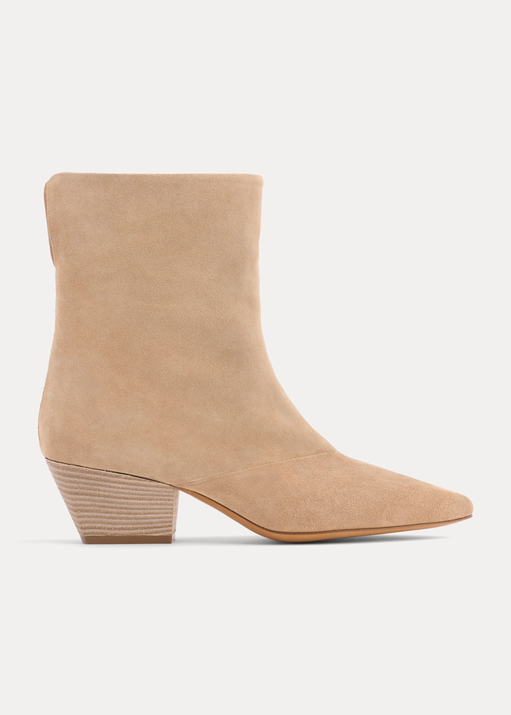 forte forte 14705 Suede Ankle Boot in Sand