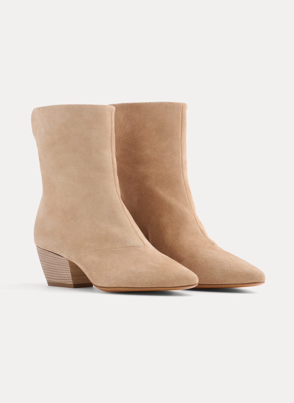 forte forte 14705 Suede Ankle Boot in Sand