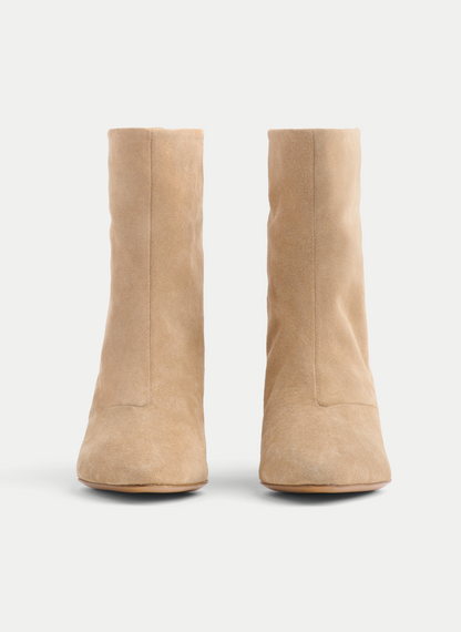 forte forte 14705 Suede Ankle Boot in Sand