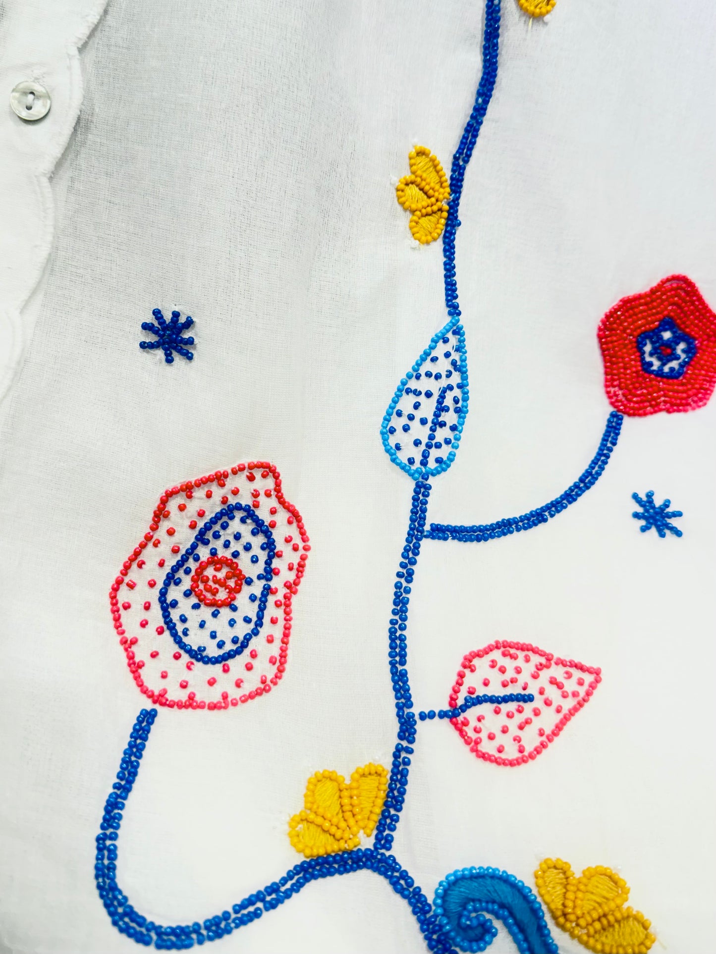 forte forte 14852 my shirt Poplin Shirt with “Broderie en Rêve” Embroidery crystal white