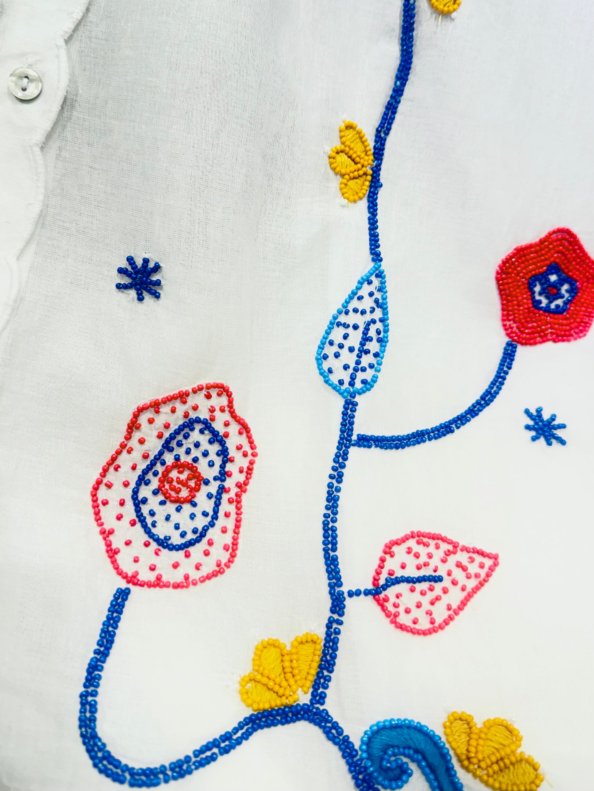 forte forte 14852 my shirt Poplin Shirt with “Broderie en Rêve” Embroidery crystal white