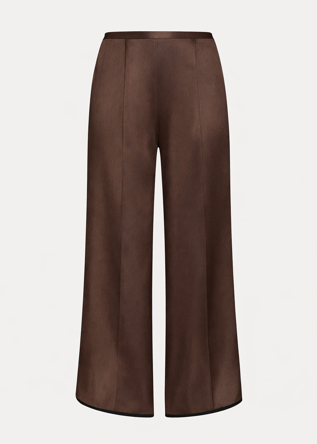 forte forte Cropped Trousers in Chocolate Envers Satin