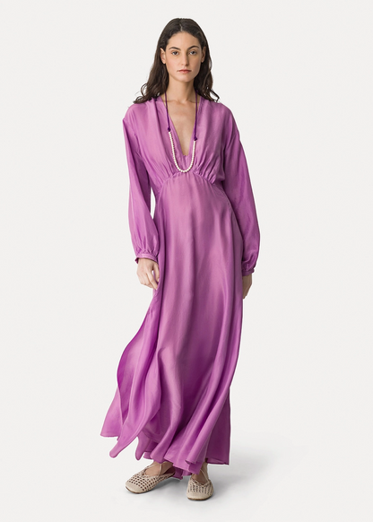person wearing forte forte Habotai Silk Dress 14863