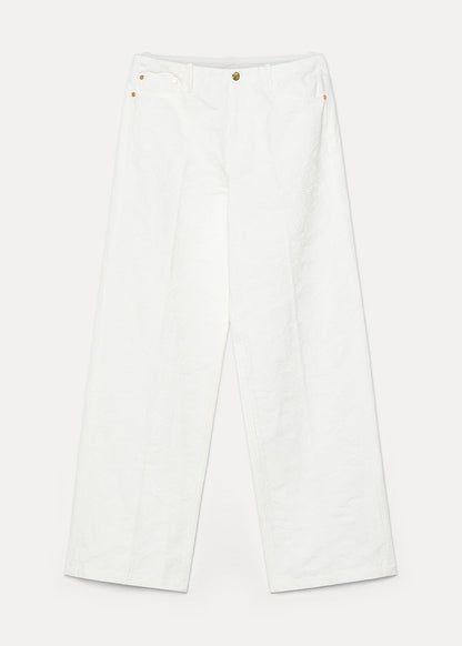 forte forte womens Arabesque Cotton Jacquard 5-pocket Pants 14810