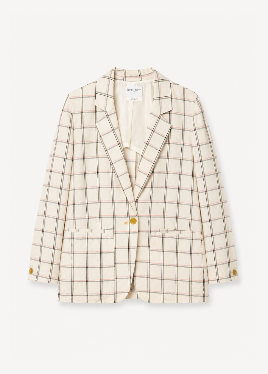 forte forte womens Boxy Tartan Jacket
