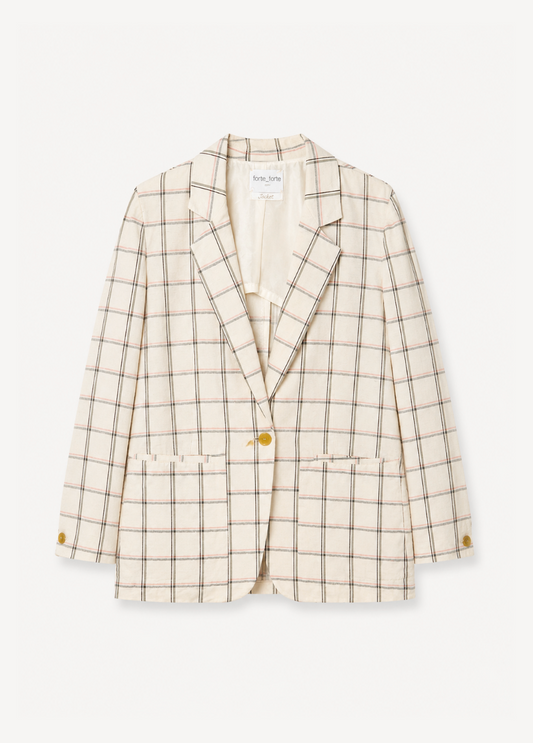 forte forte womens Boxy Tartan Jacket