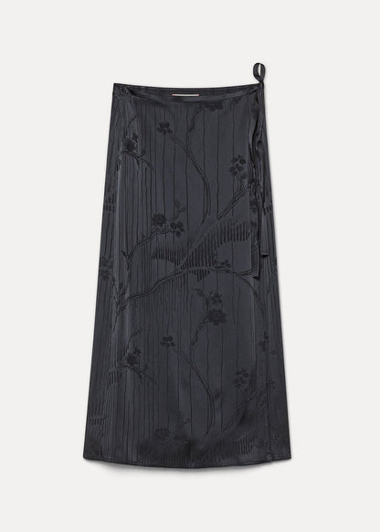 forte forte womens Floral Lotus Jacquard Sarong Skirt