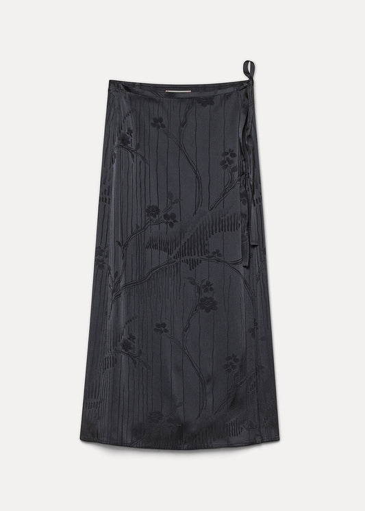 forte forte womens Floral Lotus Jacquard Sarong Skirt