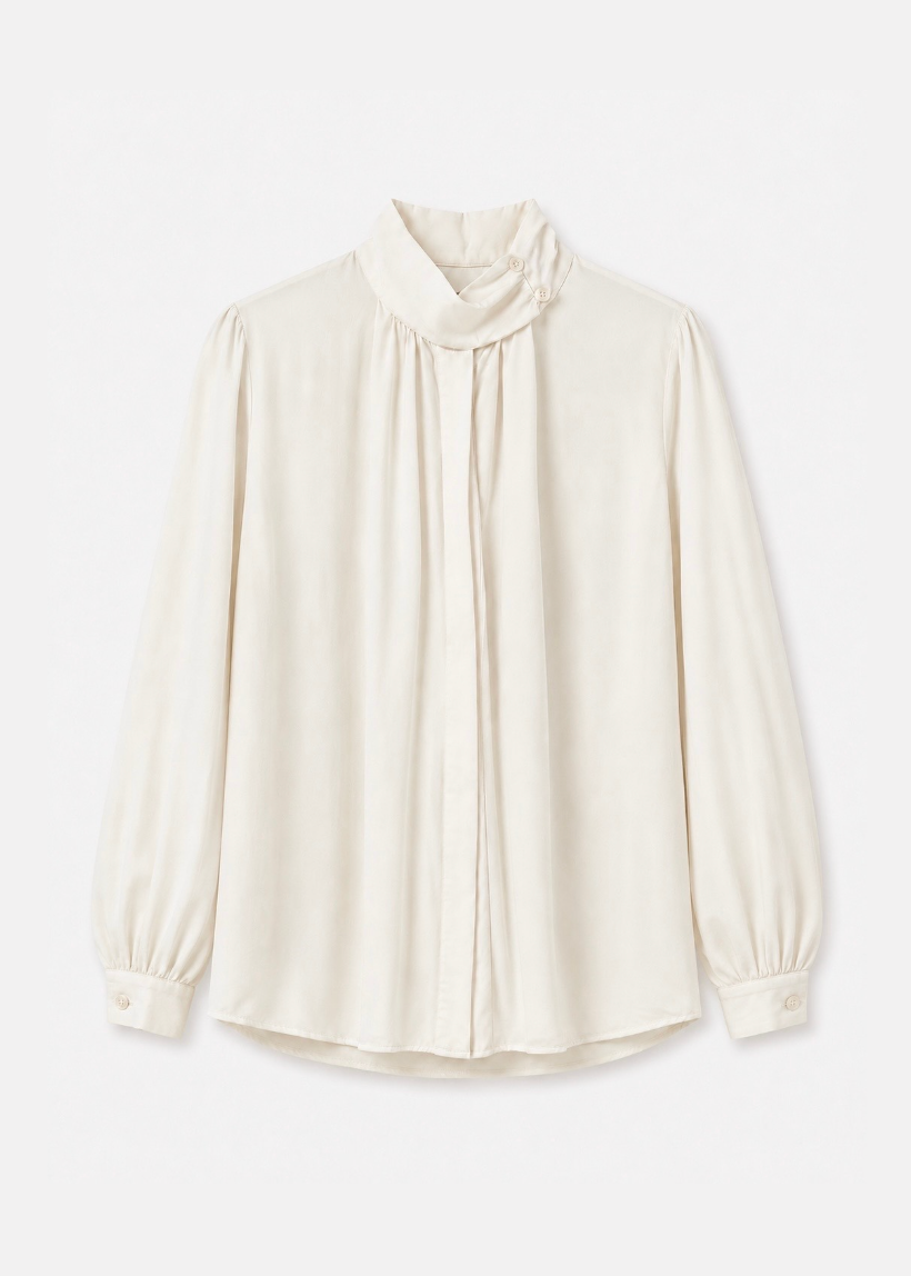 forte forte womens forte forte womens Habotai Silk Bohemian Shirt white