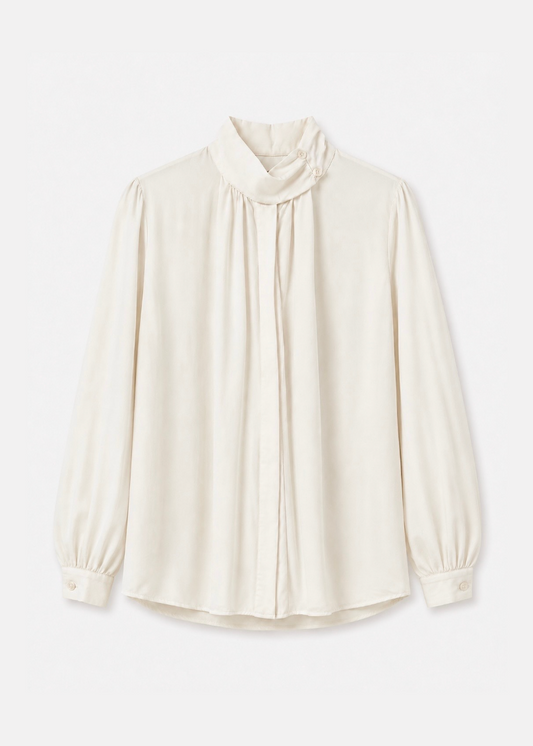 forte forte womens forte forte womens Habotai Silk Bohemian Shirt white