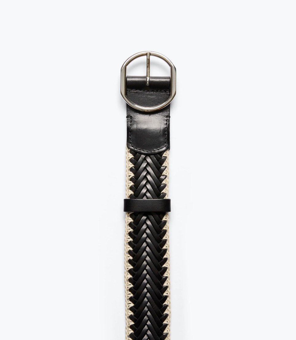 freda salvador Brandy Woven Belt in Black