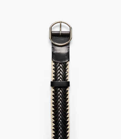 freda salvador Brandy Woven Belt in Black
