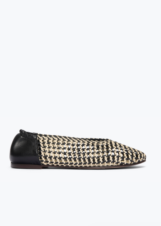 freda salvador Riley Open Weave Ballet Flats in Black Vanilla