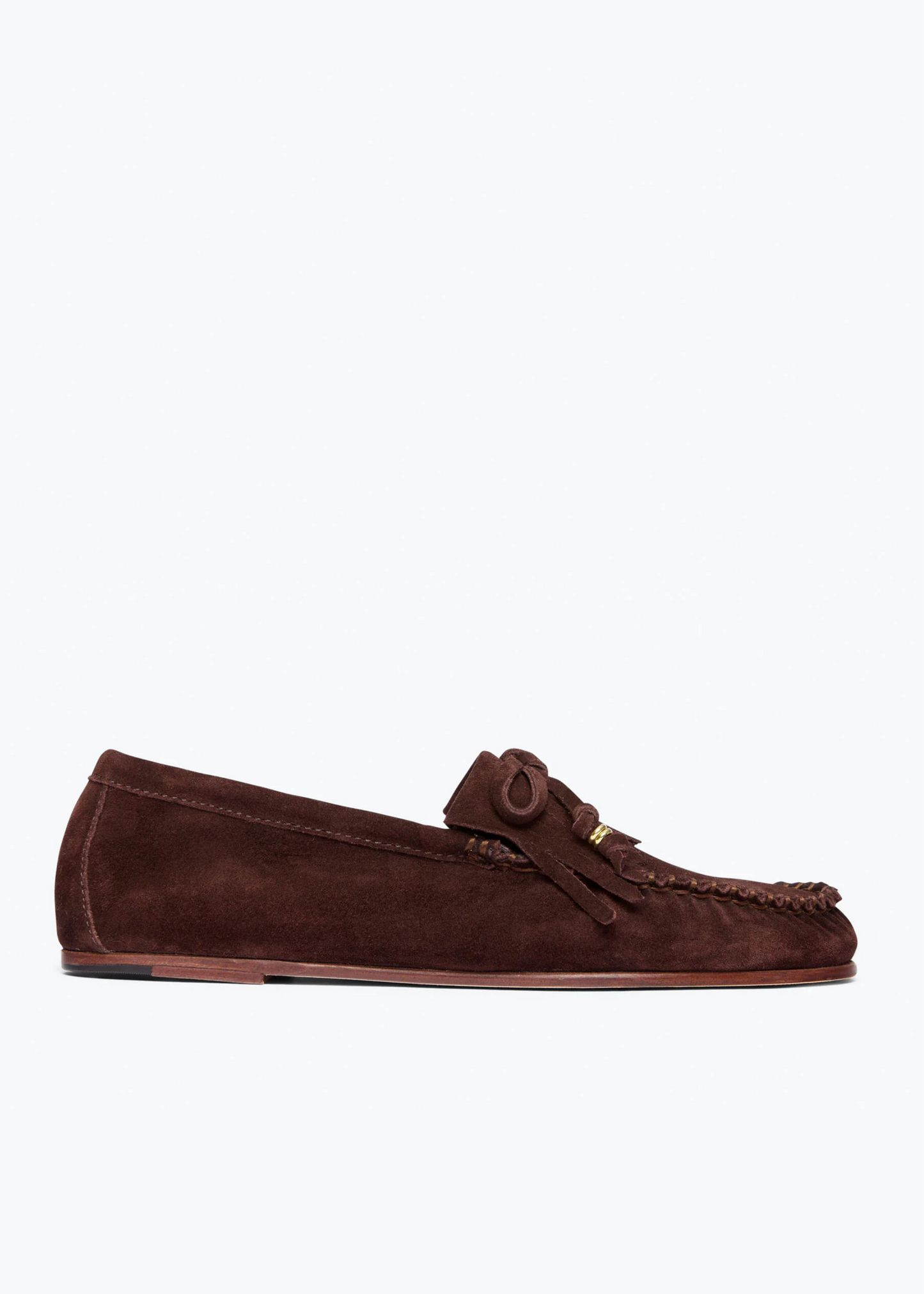 freda salvador womens Celeste Fringe Loafer in Coffee Suede