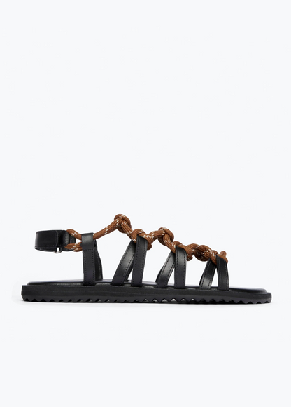 freda salvador womens Fae Rope Sandal in Chocolate