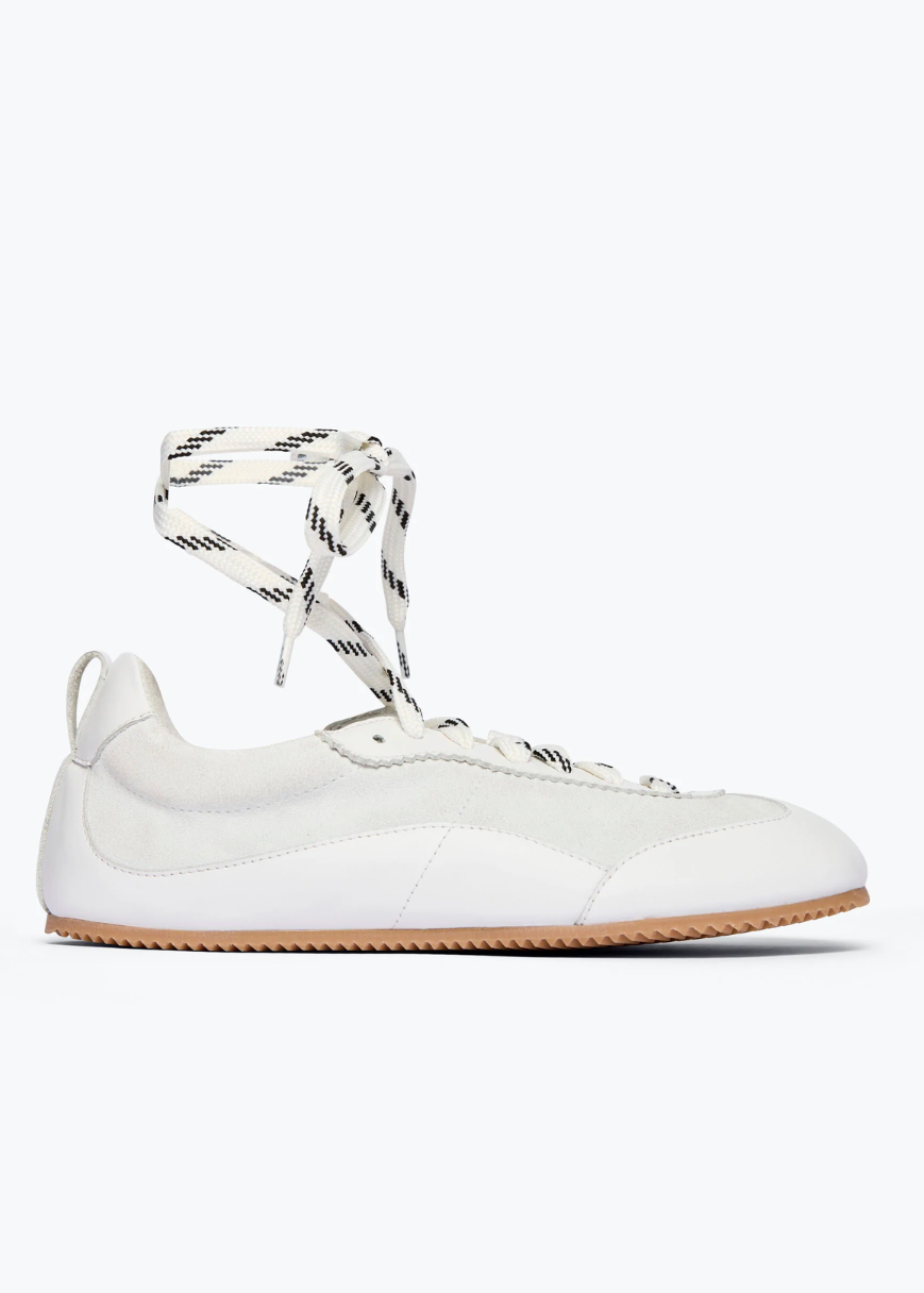 freda salvador womens Minnie Ballet Sneakers in milk calf combo