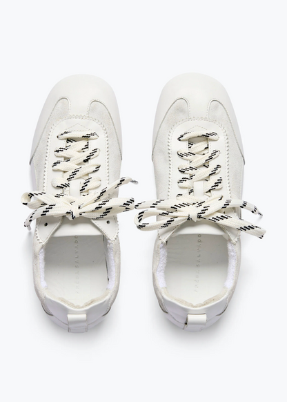freda salvador womens Minnie Ballet Sneakers in milk calf combo