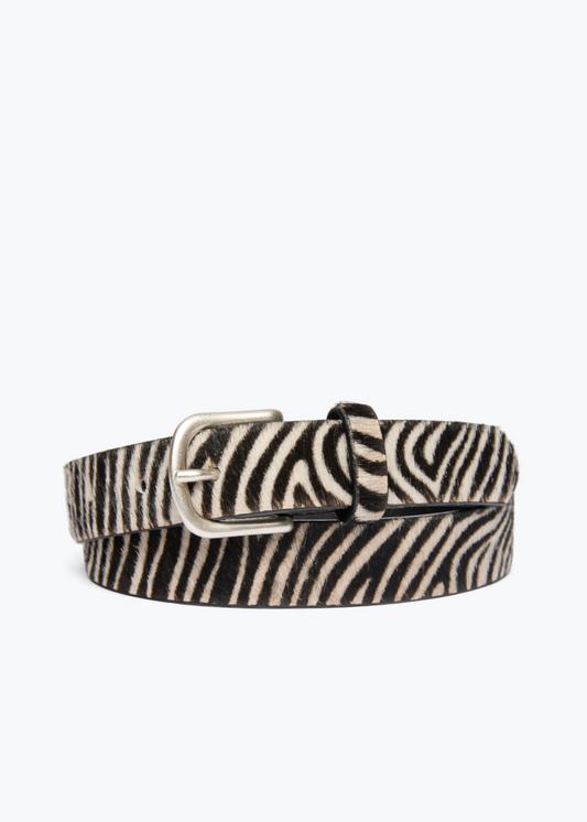 freda salvador womens Rebecca Belt in Zebra Haircalf