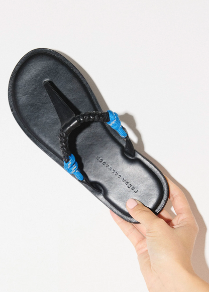 freda salvador womens Selah Rope Thong Sandal in Cobalt