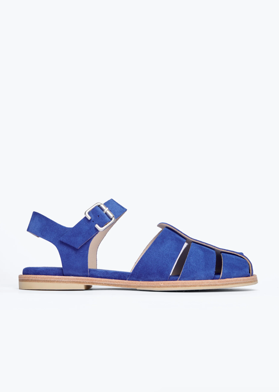 freda salvador womens Sera Fisherman Sandals in Cobalt Suede