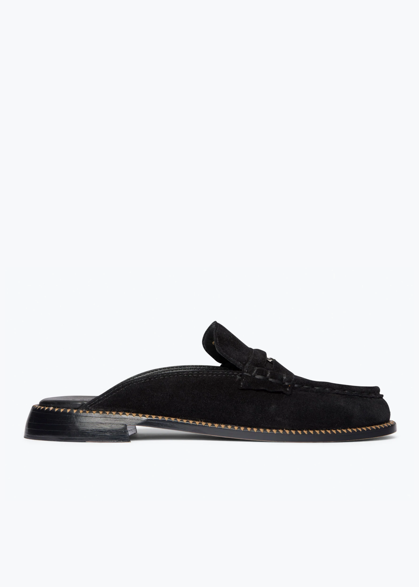 freda salvador womens Temi Suede Loafer Mule in Black