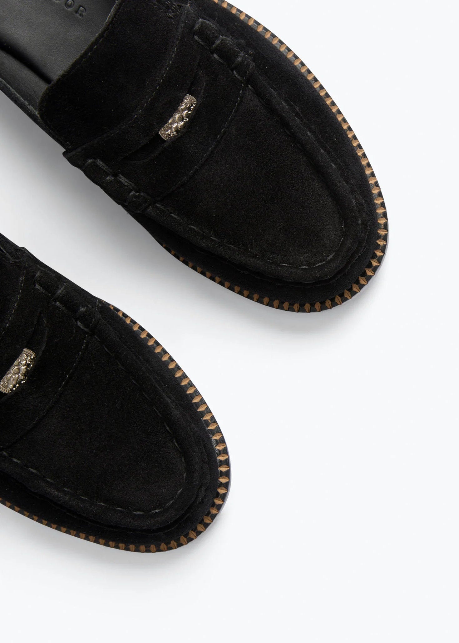 freda salvador womens Temi Suede Loafer Mule in Black