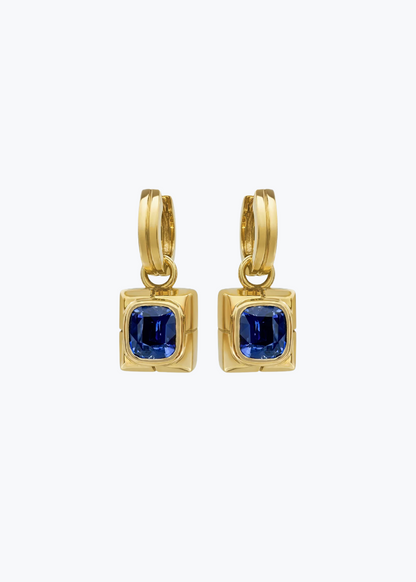 howl fine jewelry 18k yellow gold Tulia Blue Sapphire Earrings