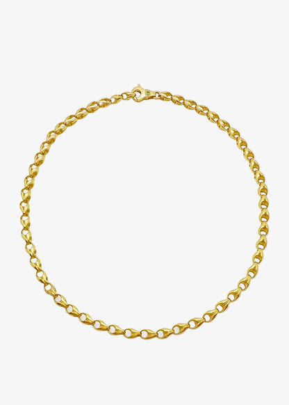 howl fine jewelry 18k yellow gold diamonds Lotus Mini Link Necklace