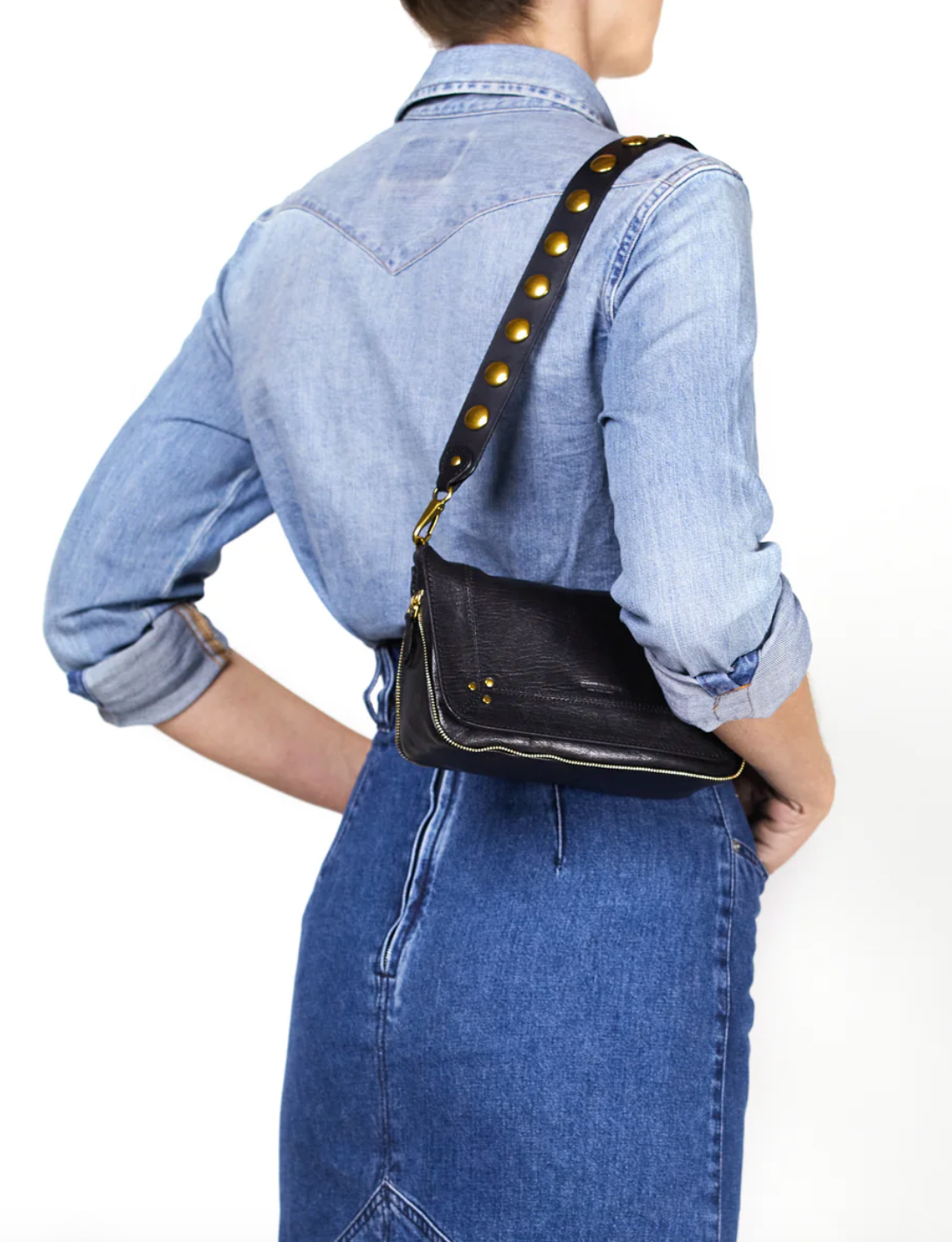 jerome dreyfuss Anse Festival Strap in Noir Brass