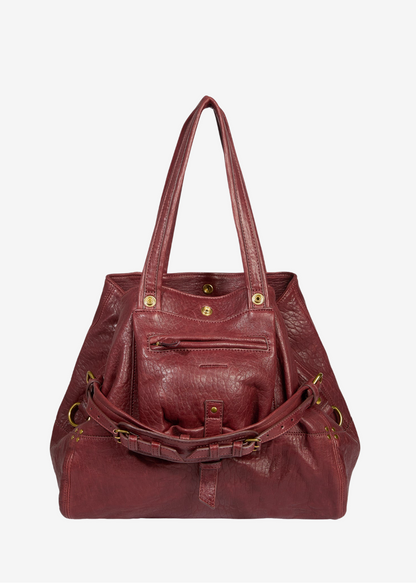jerome dreyfuss Billy M Bag in Burgundy Lambskin