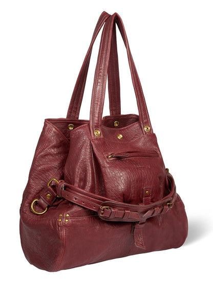jerome dreyfuss Billy M Bag in Burgundy Lambskin