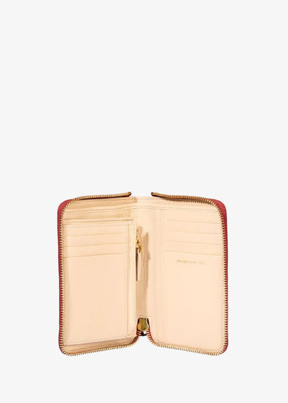 jerome dreyfuss leather Julien Wallet in Carmin Red zipper wallet