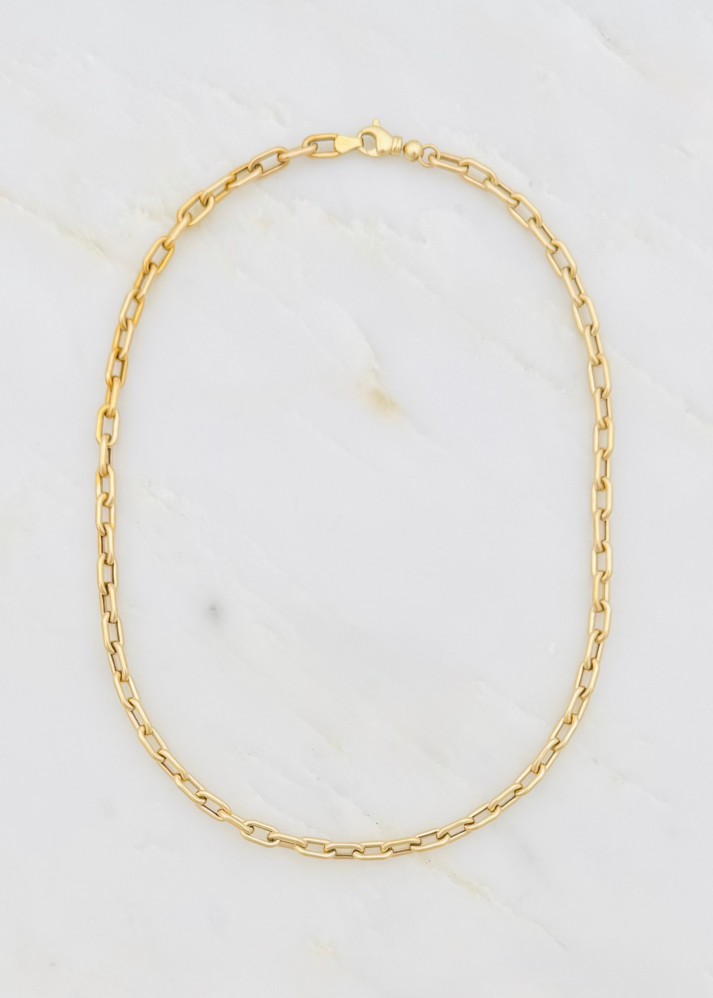 julez bryant fine jewelry 14k yellow gold 4.2mm Mica Link Paperclip Chain