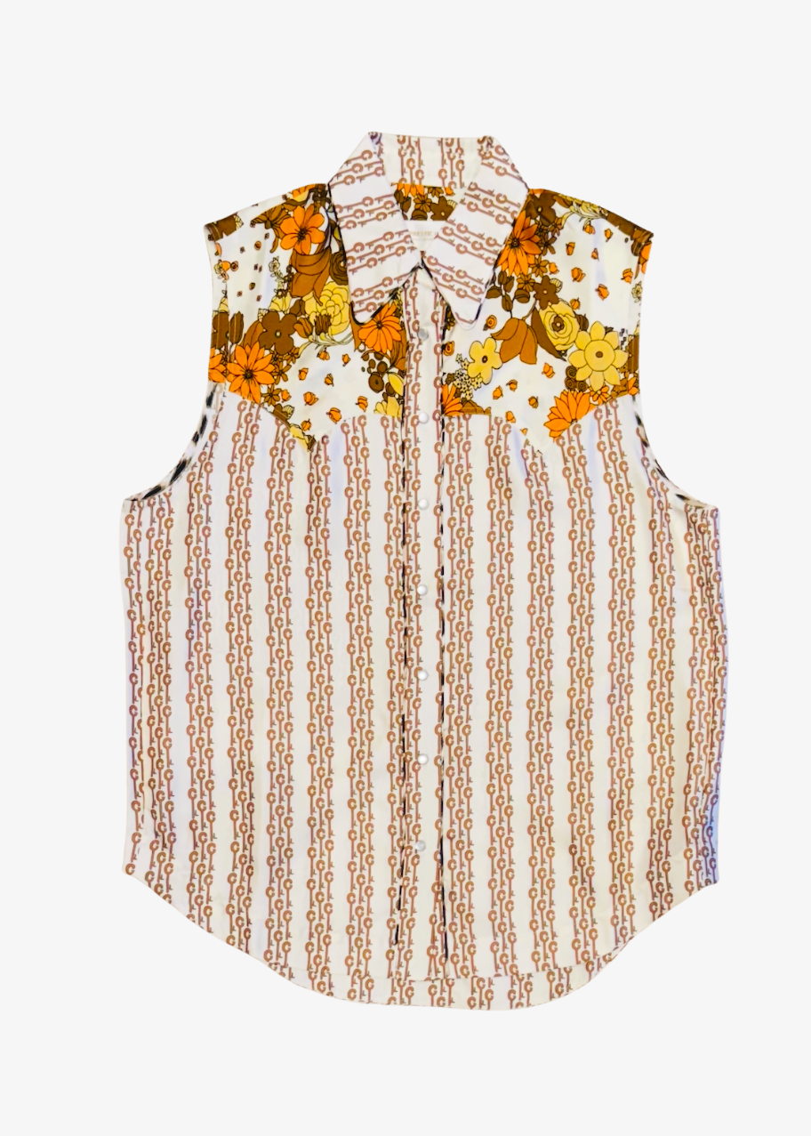 la prestic ouiston Arizona Flower Power Silk Top