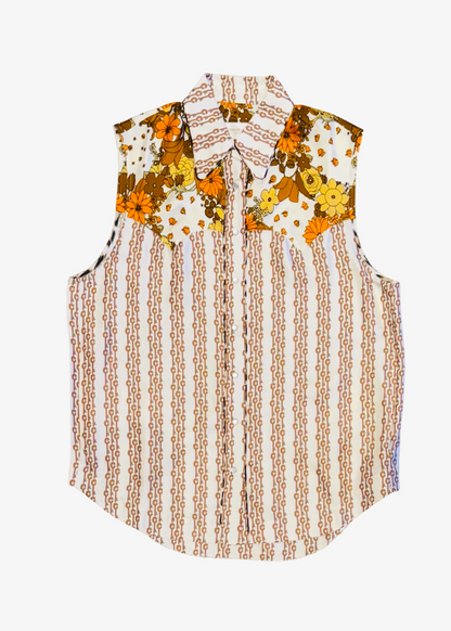 la prestic ouiston Arizona Flower Power Silk Top