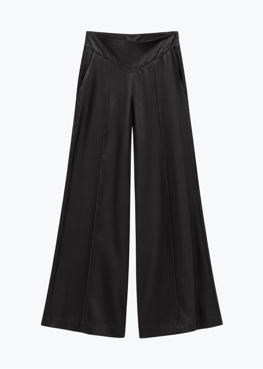 la prestic ouiston Gatsby Silk Pants in Doppio Noir black