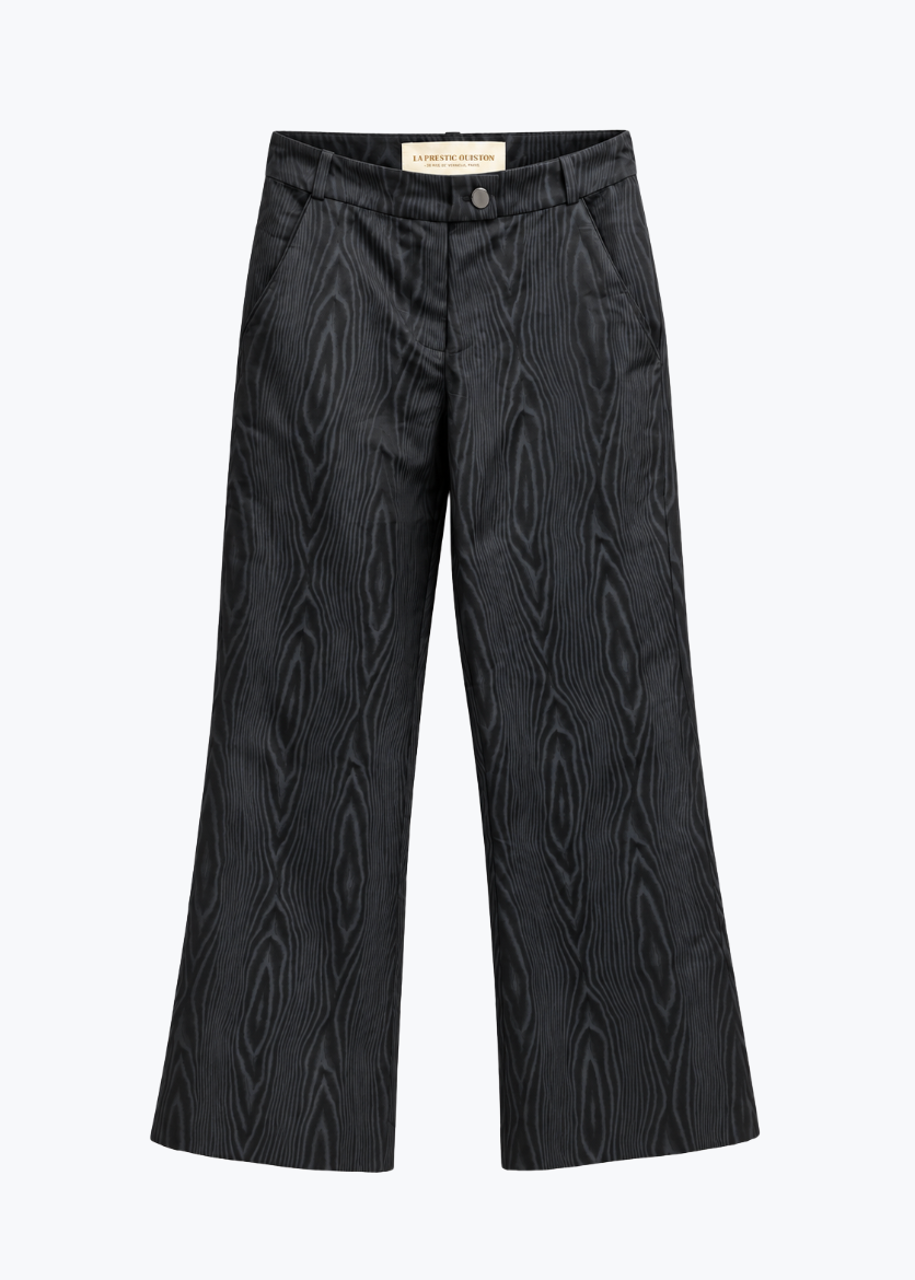 la prestic ouiston Patronne Pants in Moire Noir