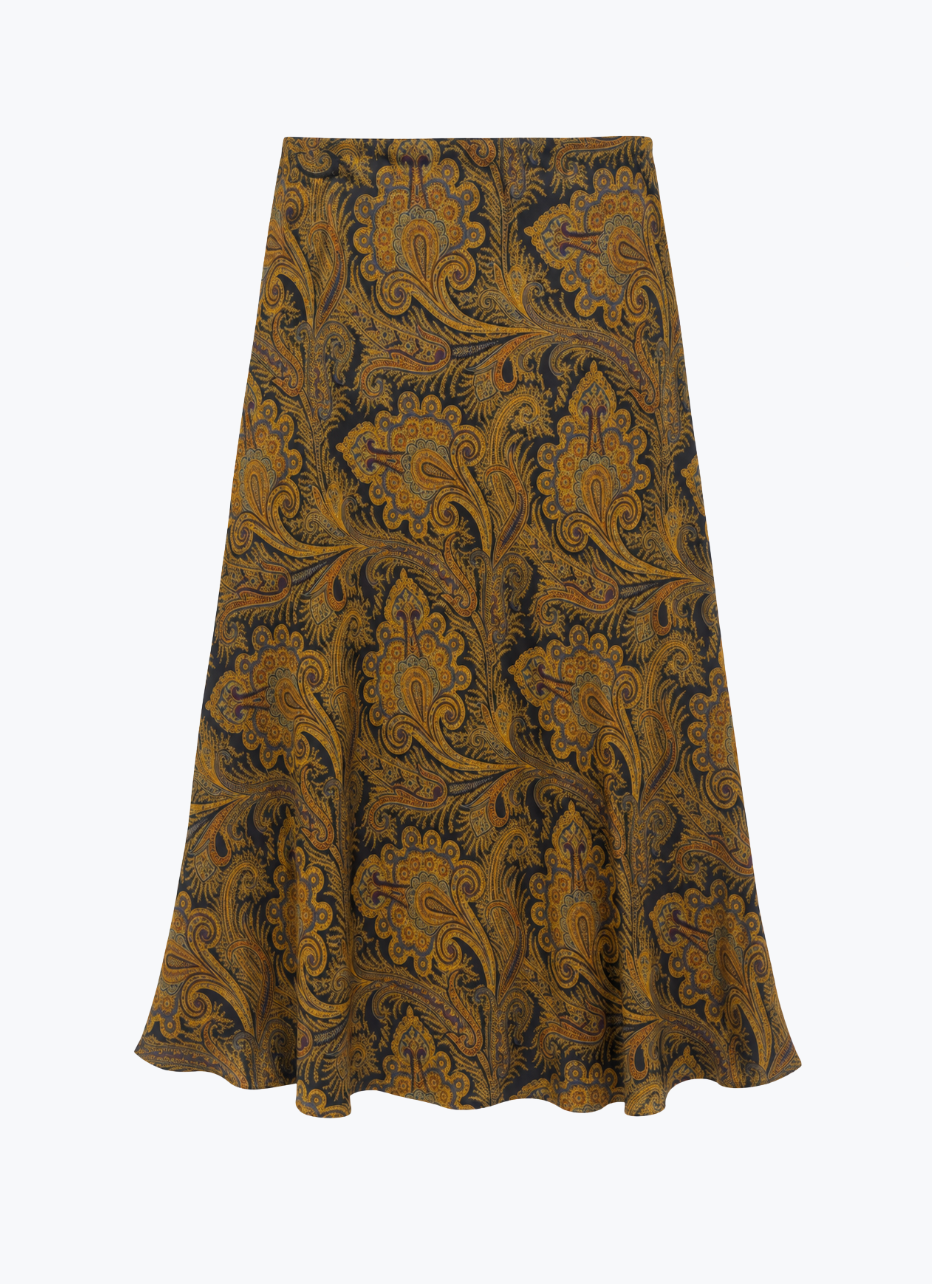 la prestic ouiston Silk Nola Cachemire Soir Midi Skirt